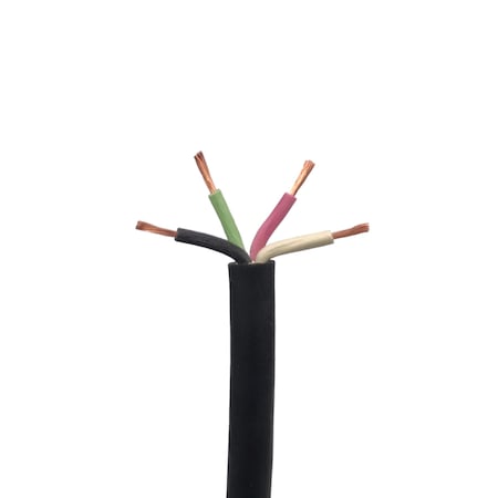 Remington Industries 18 AWG SJOOW Portable Cord, 4 Conductor 300V Power Cable, EPDM Wires w/CPE Outer Jacket - 25' Lngth SJOOW1804-25